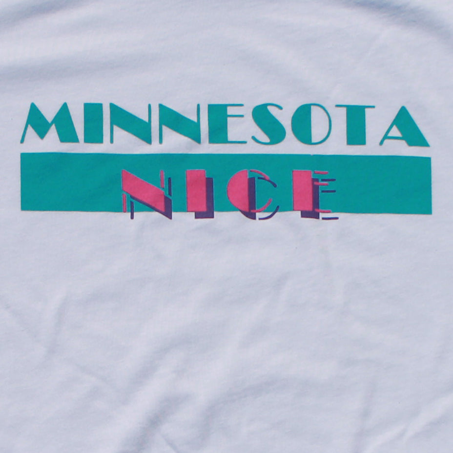 Idiot Genius Minnesota Nice Miami Vice Shirt White / Medium