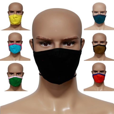 Face Masks: Multicolored, Two-Tone, Reusable, Washable
